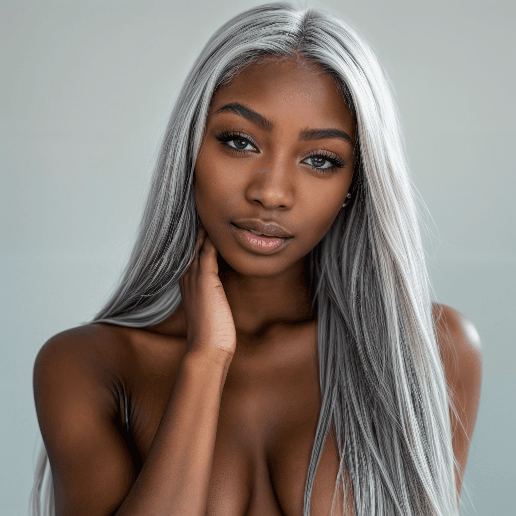 AI ebony girl nude
